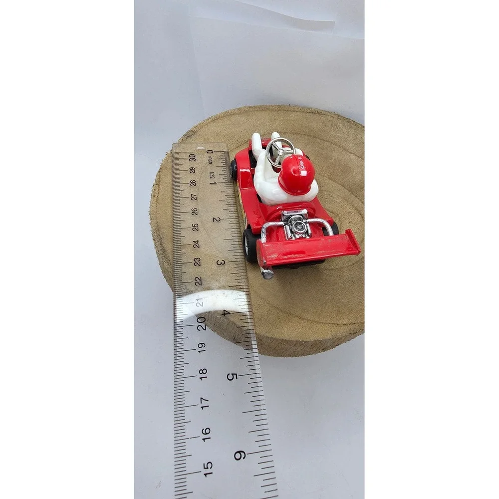 Vintage Red Diecast Go-Kart Toy Racer White Driver Pull Back Made in China